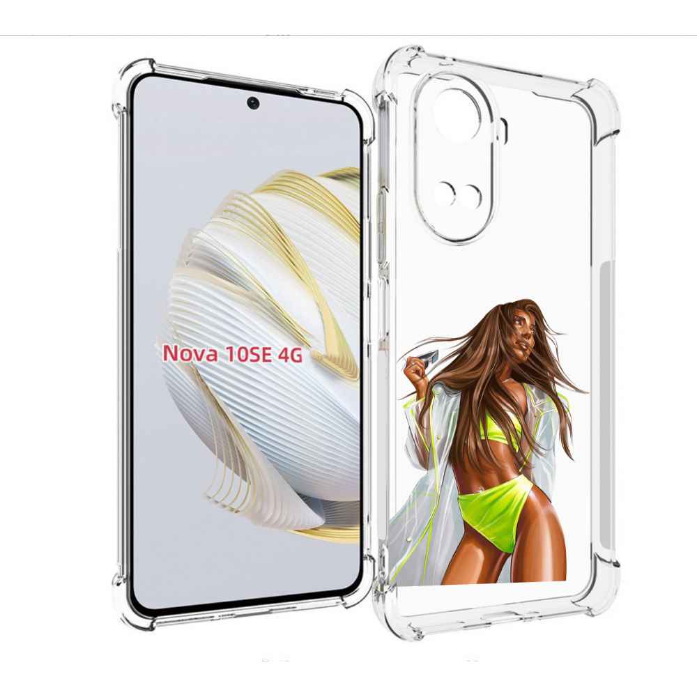 Чехол MyPads девушка-модель-мулатка для Huawei Nova 10 SE