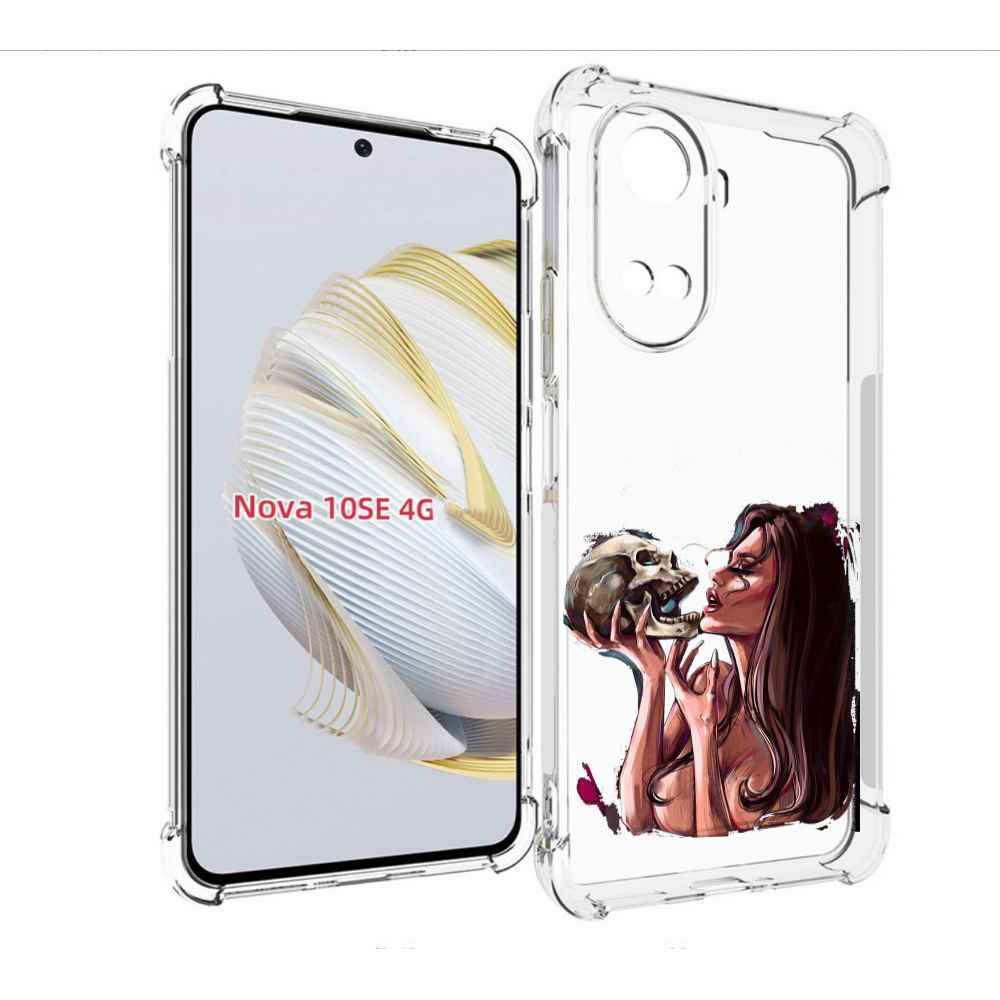 

Чехол MyPads девушка-модель-с-черепом для Huawei Nova 10 SE, Прозрачный, Tocco