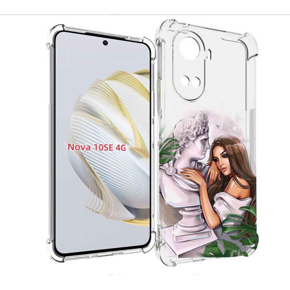

Чехол MyPads девушка-модель-со-статуей женский для Huawei Nova 10 SE, Прозрачный, Tocco
