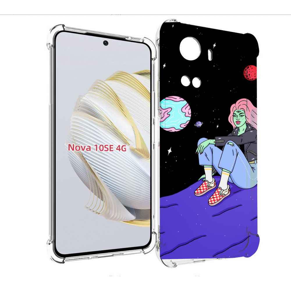 

Чехол MyPads девушка-на-луне-мультик для Huawei Nova 10 SE, Прозрачный, Tocco