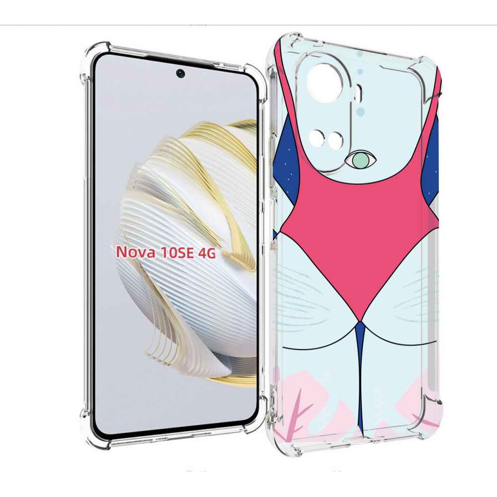 

Чехол MyPads девушка-с-глазом-на-спине для Huawei Nova 10 SE, Прозрачный, Tocco