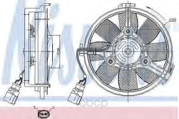 

Ns85547_Вентилятор Охлаждения Audi A6 1.8-2.8 97-05, Vw Passat 1.8 00-05