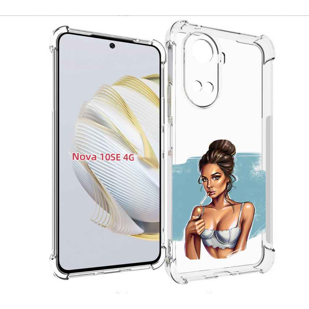 

Чехол MyPads девушка-с-зажигалкой для Huawei Nova 10 SE, Прозрачный, Tocco