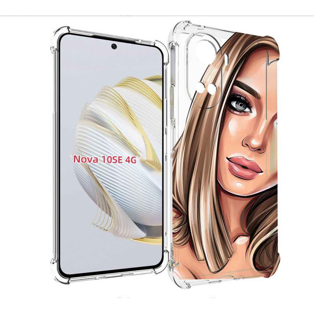 

Чехол MyPads девушка-с-каре женский для Huawei Nova 10 SE, Прозрачный, Tocco