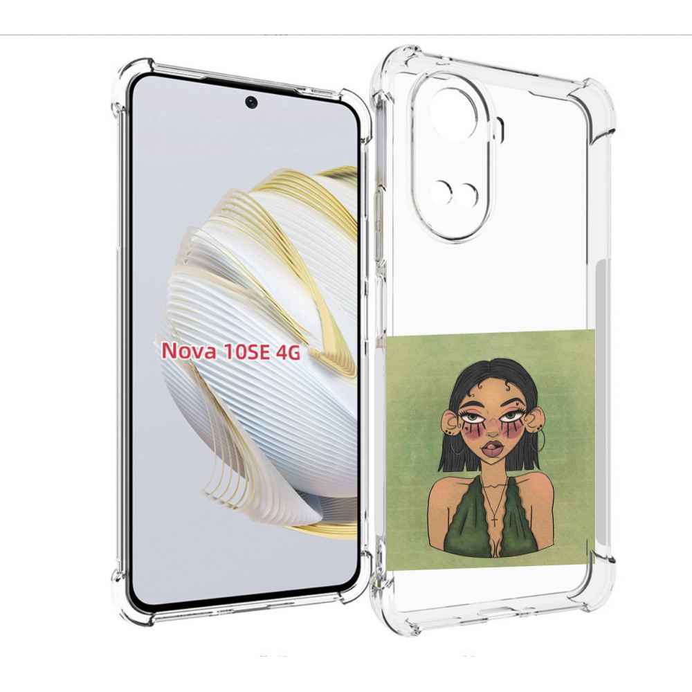 

Чехол MyPads девушка-с-каре-и-тату для Huawei Nova 10 SE, Прозрачный, Tocco