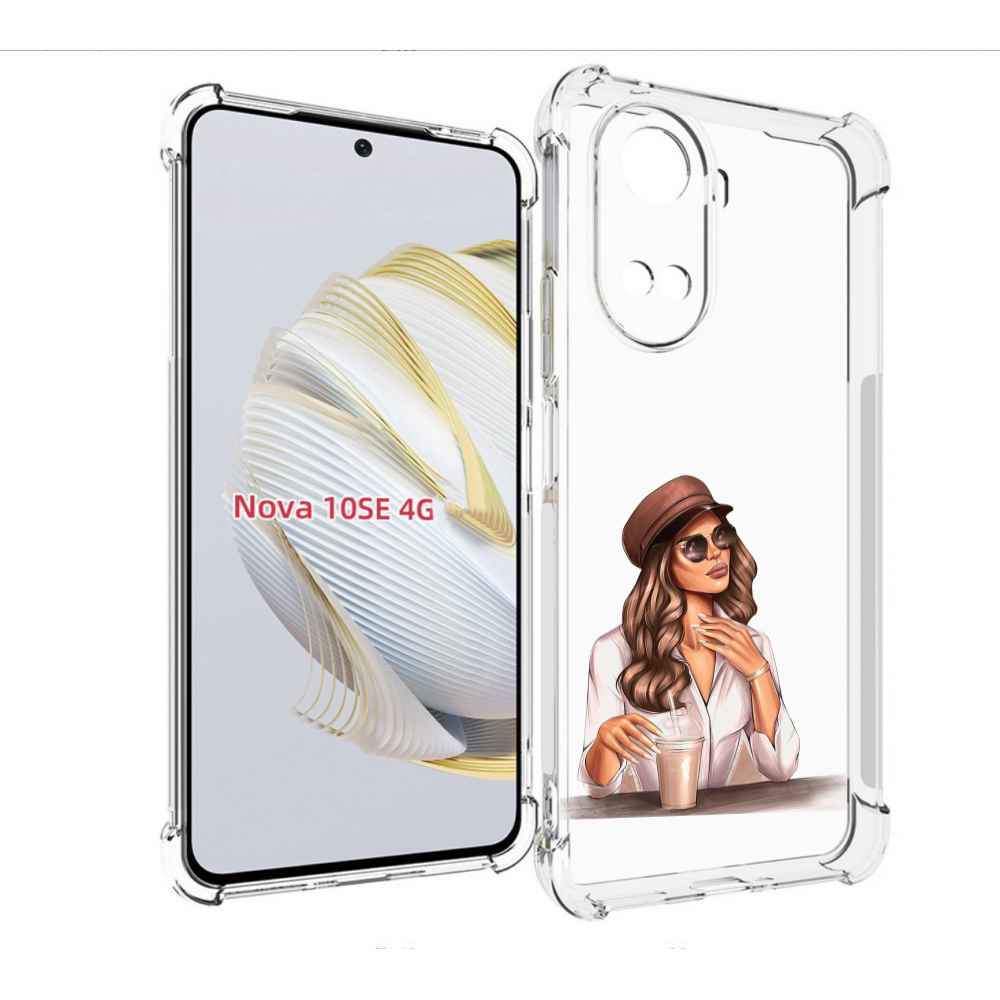

Чехол MyPads девушка-с-милкшейком женский для Huawei Nova 10 SE, Прозрачный, Tocco
