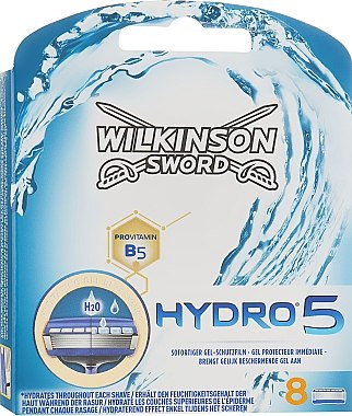 Wilkinson Sword Schick Hydro5 ProVitamin*B5 / Сменные кассеты для бритвы (8 шт) сменные кассеты для станка quattro 5 шт wilkinson sword schick titanium core motion
