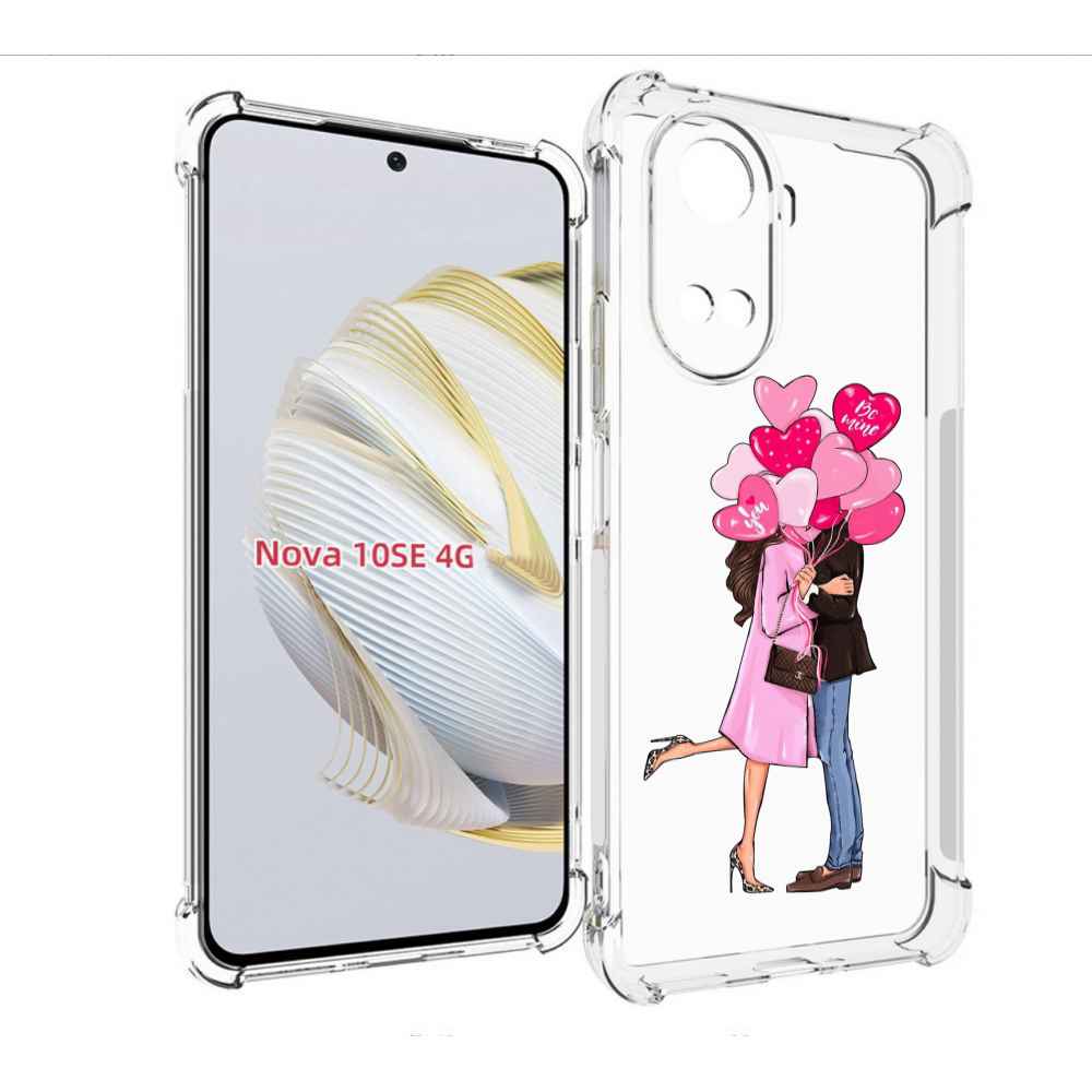 

Чехол MyPads девушка-с-парнем-сердечки женский для Huawei Nova 10 SE, Прозрачный, Tocco