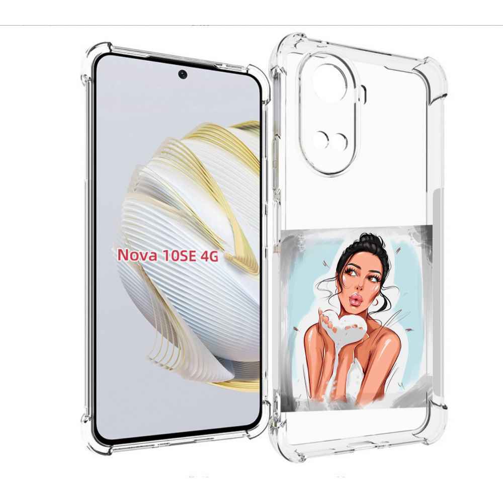 

Чехол MyPads девушка-с-пеной женский для Huawei Nova 10 SE, Прозрачный, Tocco