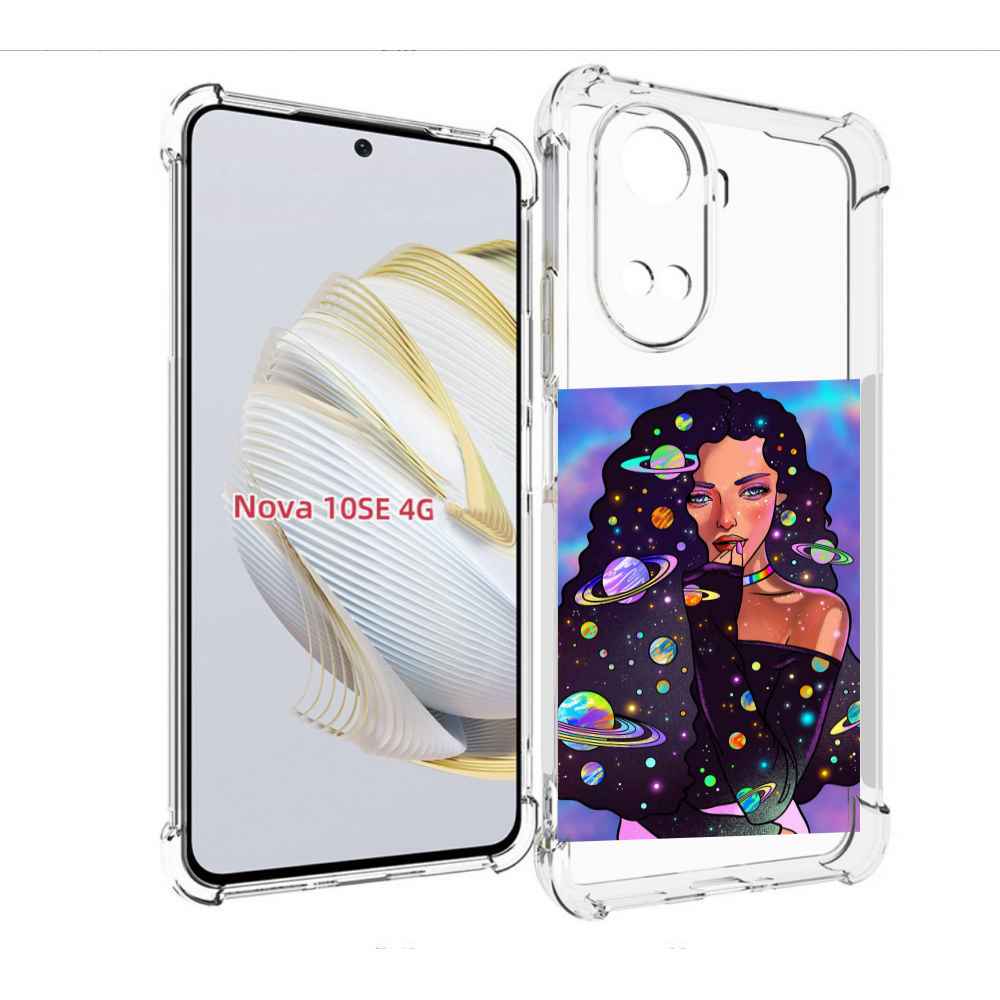 Чехол MyPads девушка-с-планетами-в-волосах женский для Huawei Nova 10 SE