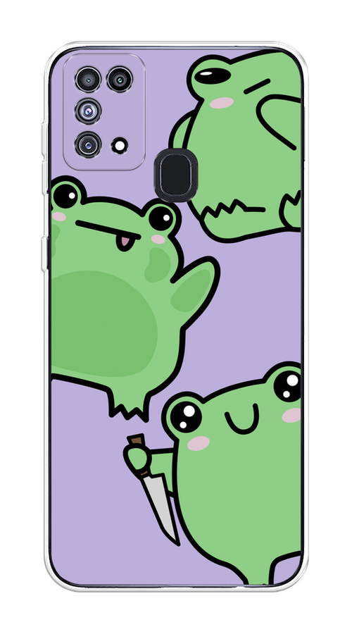 

Чехол на Samsung Galaxy M31 "Опасные лягушата", Фиолетовый;зеленый;черный, 2100750-1
