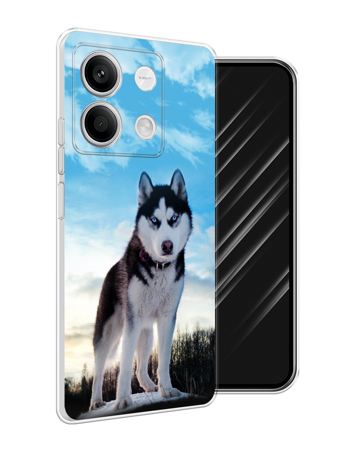 

Чехол Awog на Xiaomi Redmi Note 13 5G "Хаски 3", Белый;черный;голубой, 320050-1