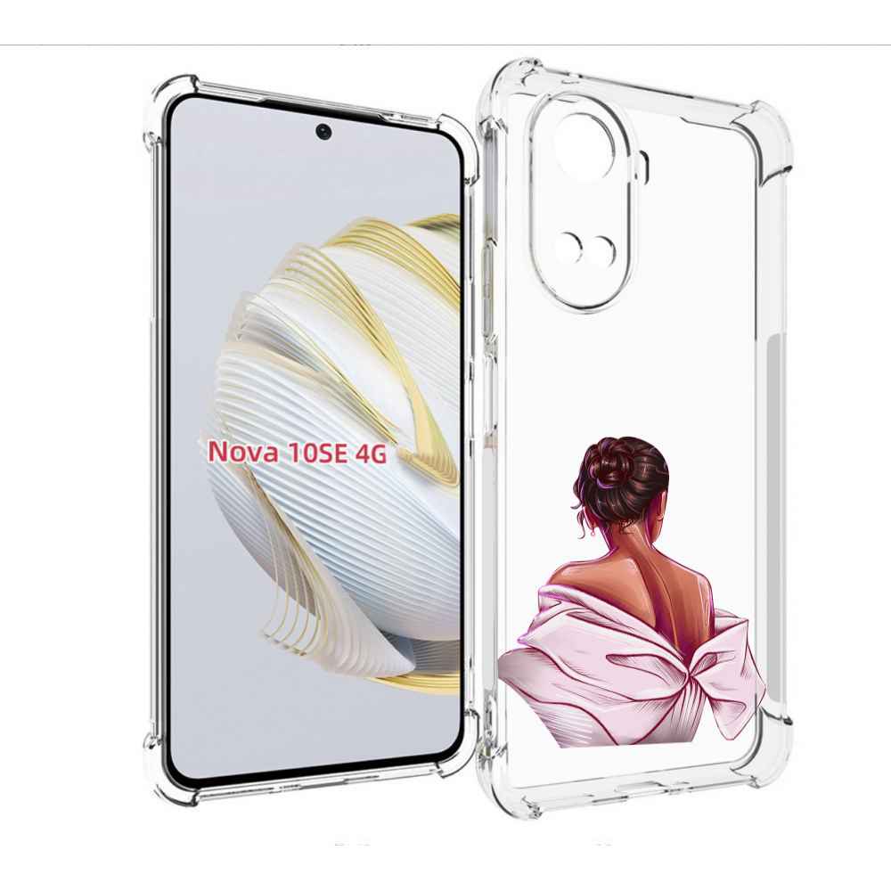 

Чехол MyPads девушка-со-спины женский для Huawei Nova 10 SE, Прозрачный, Tocco