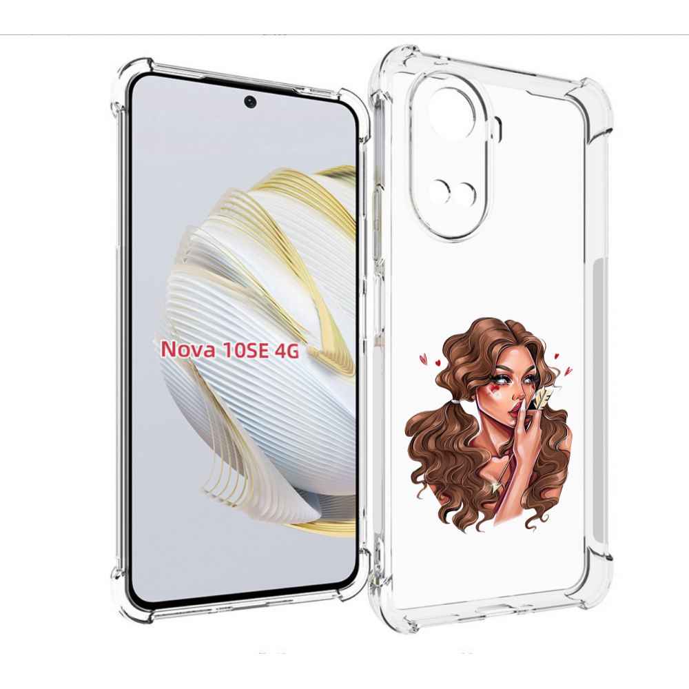 

Чехол MyPads девушка-со-стрелой женский для Huawei Nova 10 SE, Прозрачный, Tocco