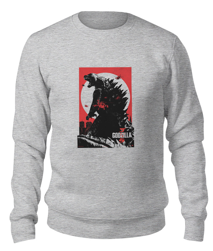 

Свитшот унисекс Printio Godzilla gray серый L, Godzilla gray