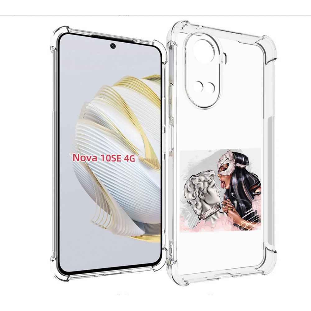 

Чехол MyPads девушка-флирт женский для Huawei Nova 10 SE, Прозрачный, Tocco