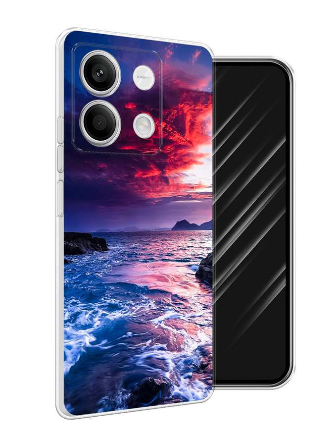 

Чехол Awog на Xiaomi Redmi Note 13 5G "Волны 1", Розовый;синий, 320050-1