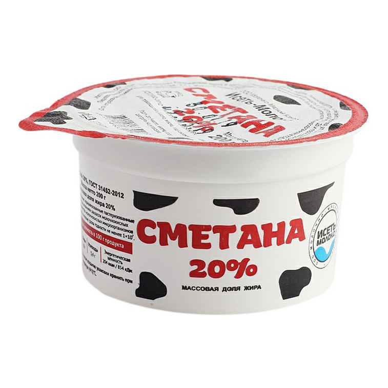

Сметана Исеть-Молоко 20% 180 г