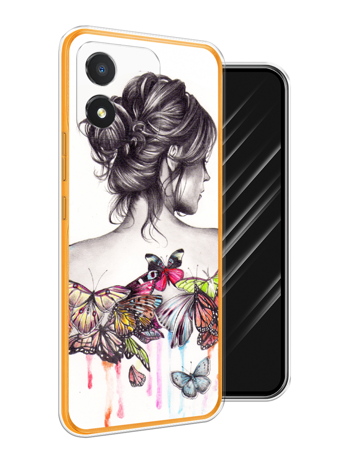 

Чехол Awog на Honor X5 "Девушка с бабочками", Коричневый, 6120950-10