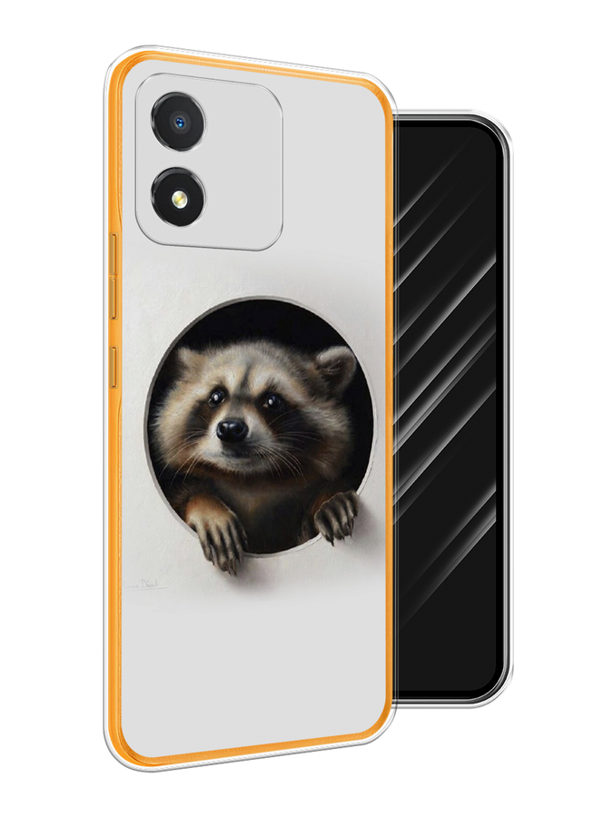 

Чехол Awog на Honor X5 "Любопытный енот", Коричневый;черный;белый, 6120950-1