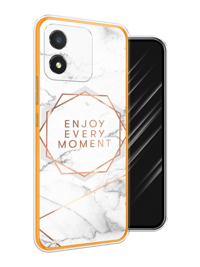 

Чехол Awog на Honor X5 "Enjoy every moment мрамор", Белый;розовый;серый, 6120950-7