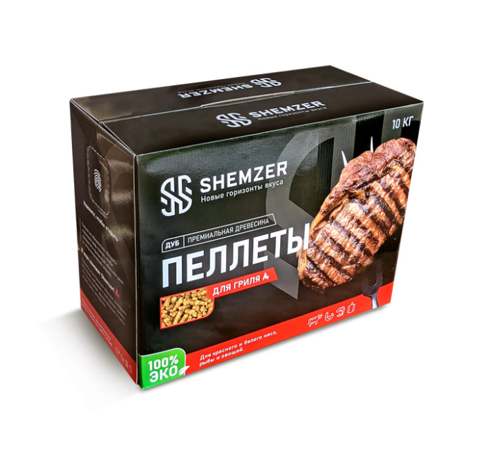 

Пеллеты для гриля Shemzer дуб 100% b0301 10 кг, Бежевый;серый
