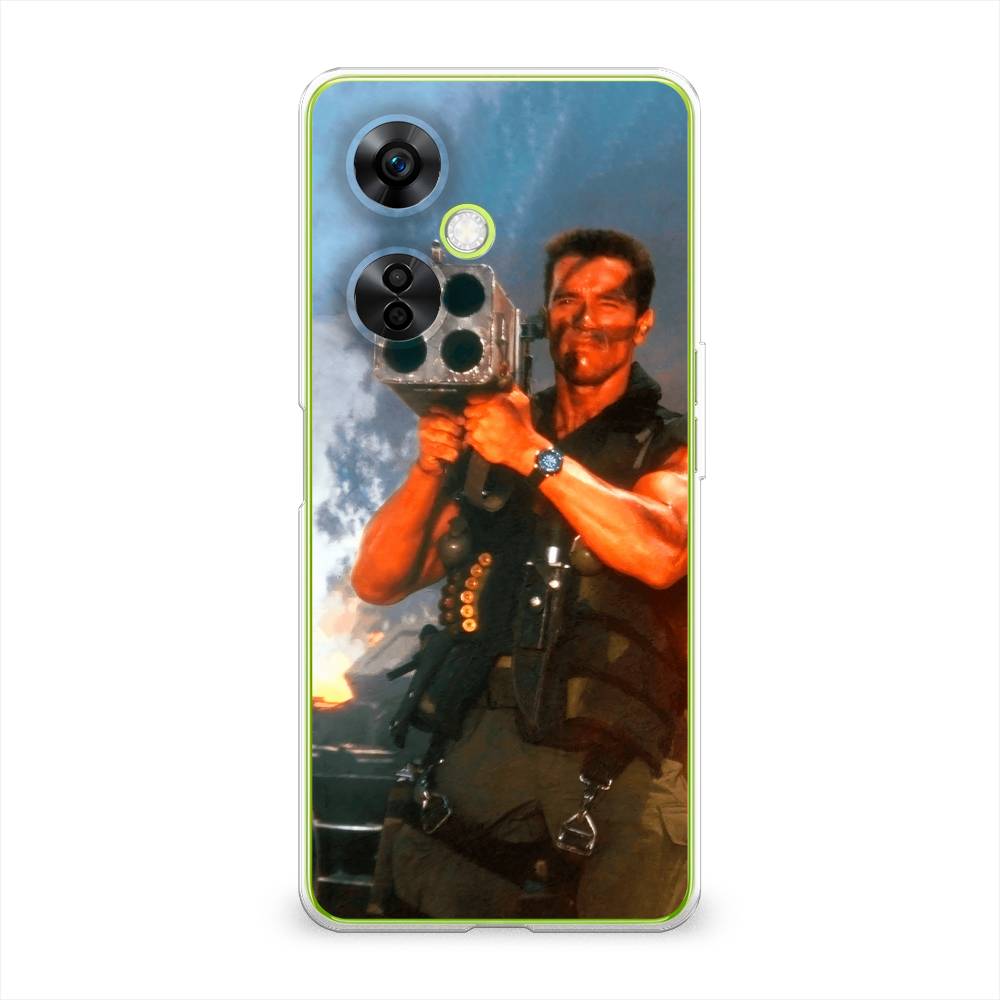 

Чехол на OnePlus Nord N30 5G "Арнольд Шварцнеггер с базукой", Голубой;коричневый, 153850-6