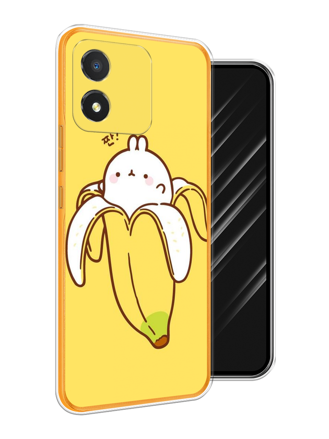 

Чехол Awog на Honor X5 "Зайчик-бананчик", Желтый;белый, 6120950-2