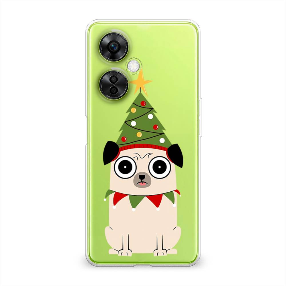 

Чехол на OnePlus Nord N30 5G "Собачка с ёлочкой", Бежевый;красный;зеленый, 153850-1