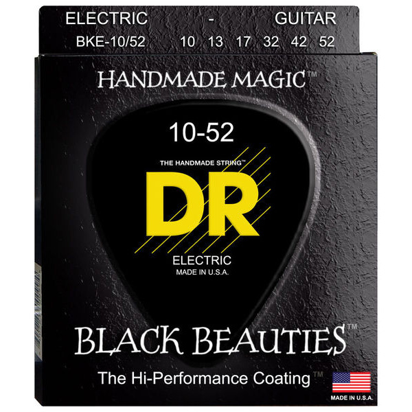 фото Струны для электрогитары dr string bke-10/52 black beauties