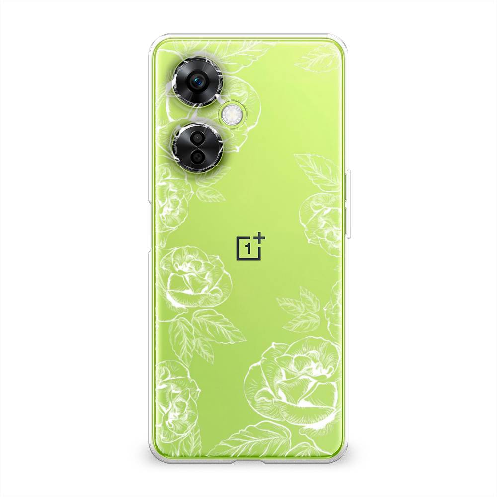 

Чехол на OnePlus Nord N30 5G "Розы графика", Черный;серый, 153850-2