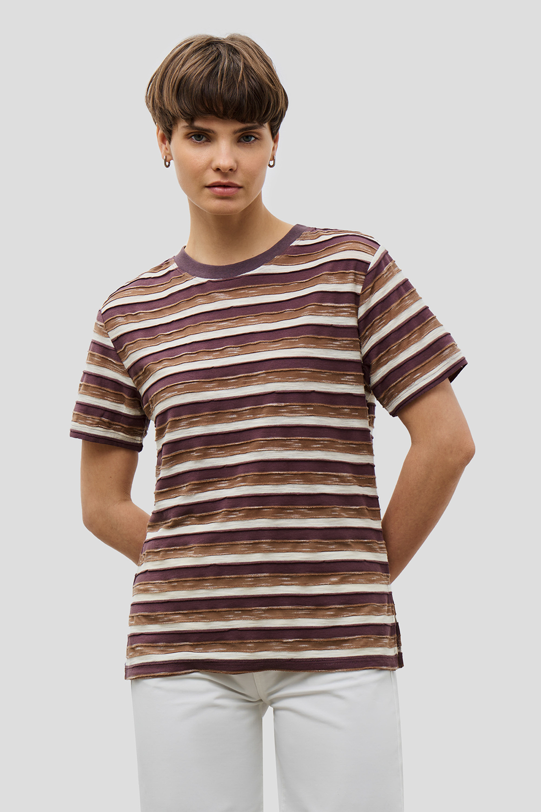 

Футболка женская Baon B2323080 коричневая 2XL, Коричневый, B2323080