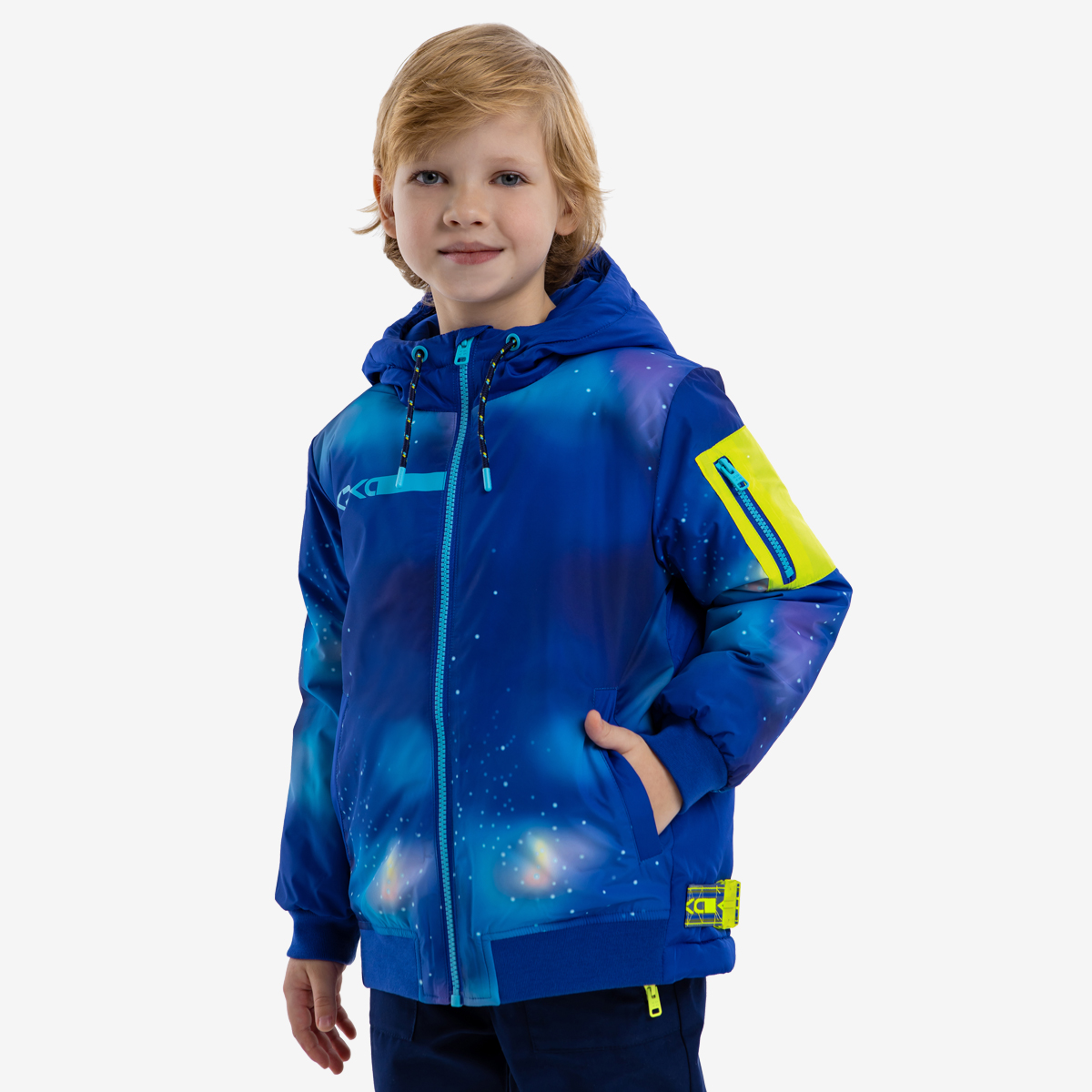 Куртка детская Kapika JKBCK01-MQ, цвет синий, размер 116