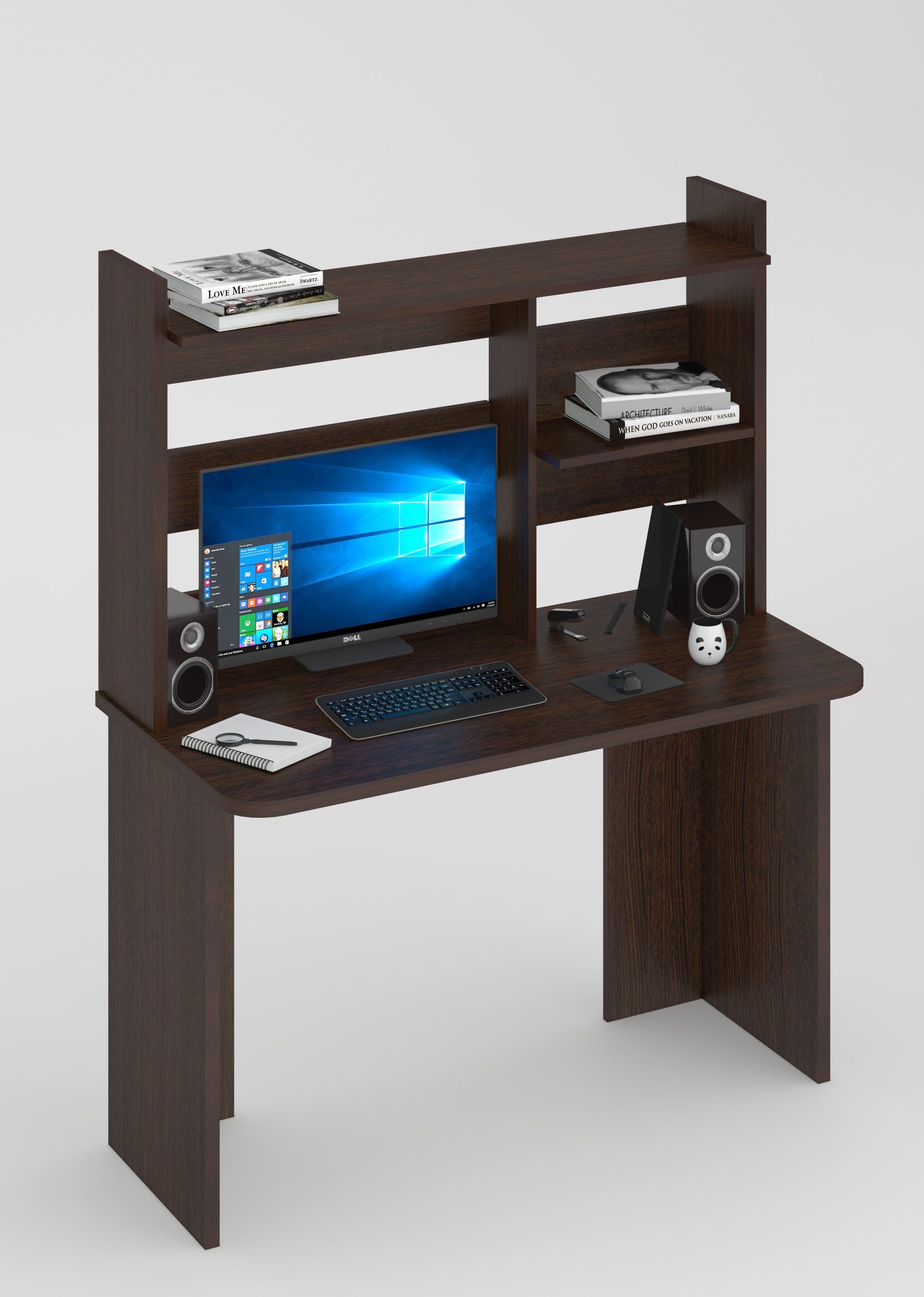 

Стол компьютерный Мэрдэс СКЛ-Прям120Р без тумбы+НКЛ-120 В Дуб венге С надстройкой