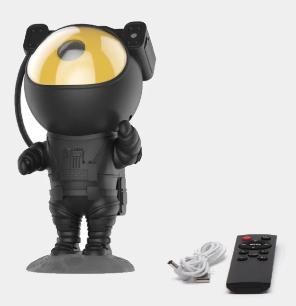 Ночник Все Деткам Arcana Космонавт с пультом, Звездное небо, черный