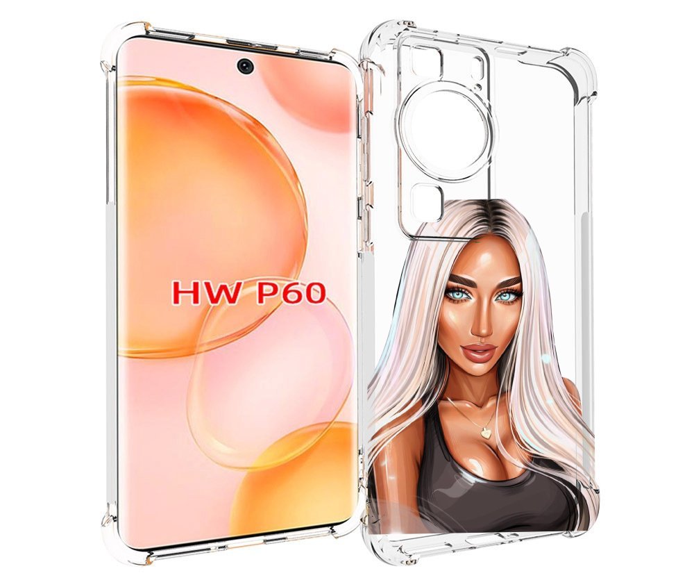

Чехол MyPads Блондинка женский для Huawei P60, Tocco