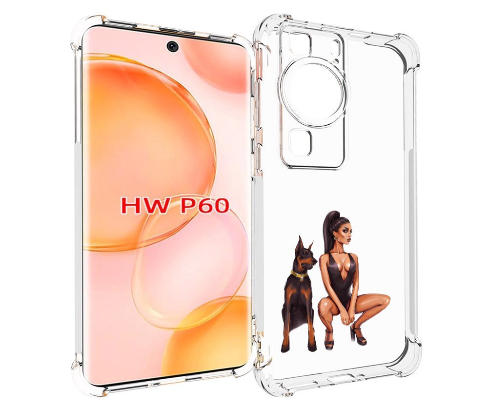 

Чехол MyPads Борзая-девушка для Huawei P60, Tocco