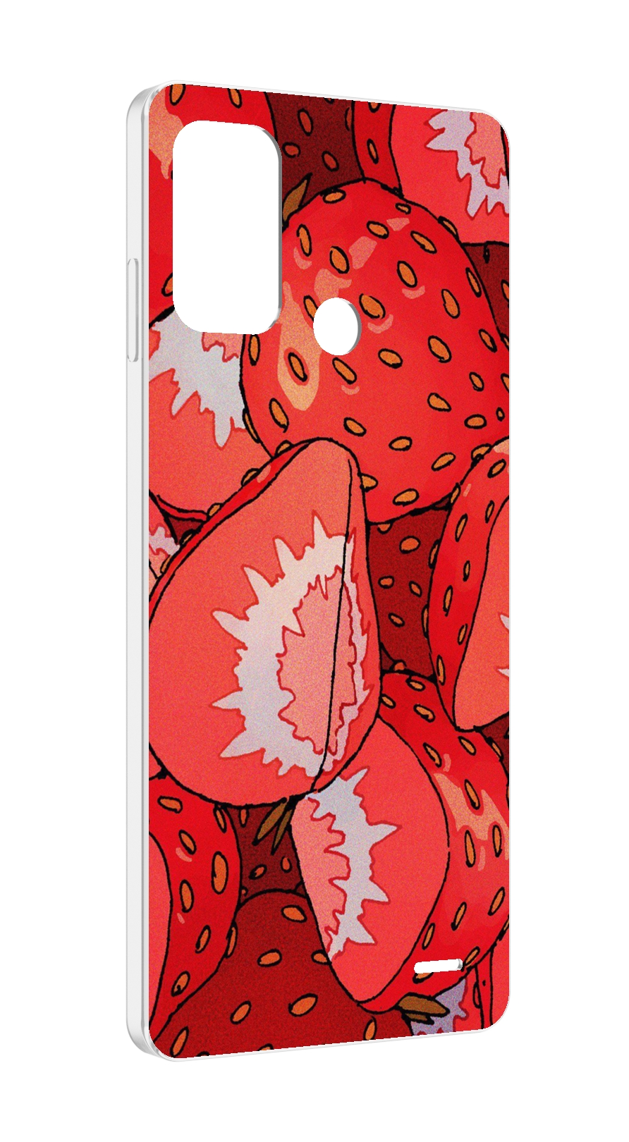 

Чехол MyPads рисованная-клубника для ZTE Blade A52, Прозрачный, Tocco