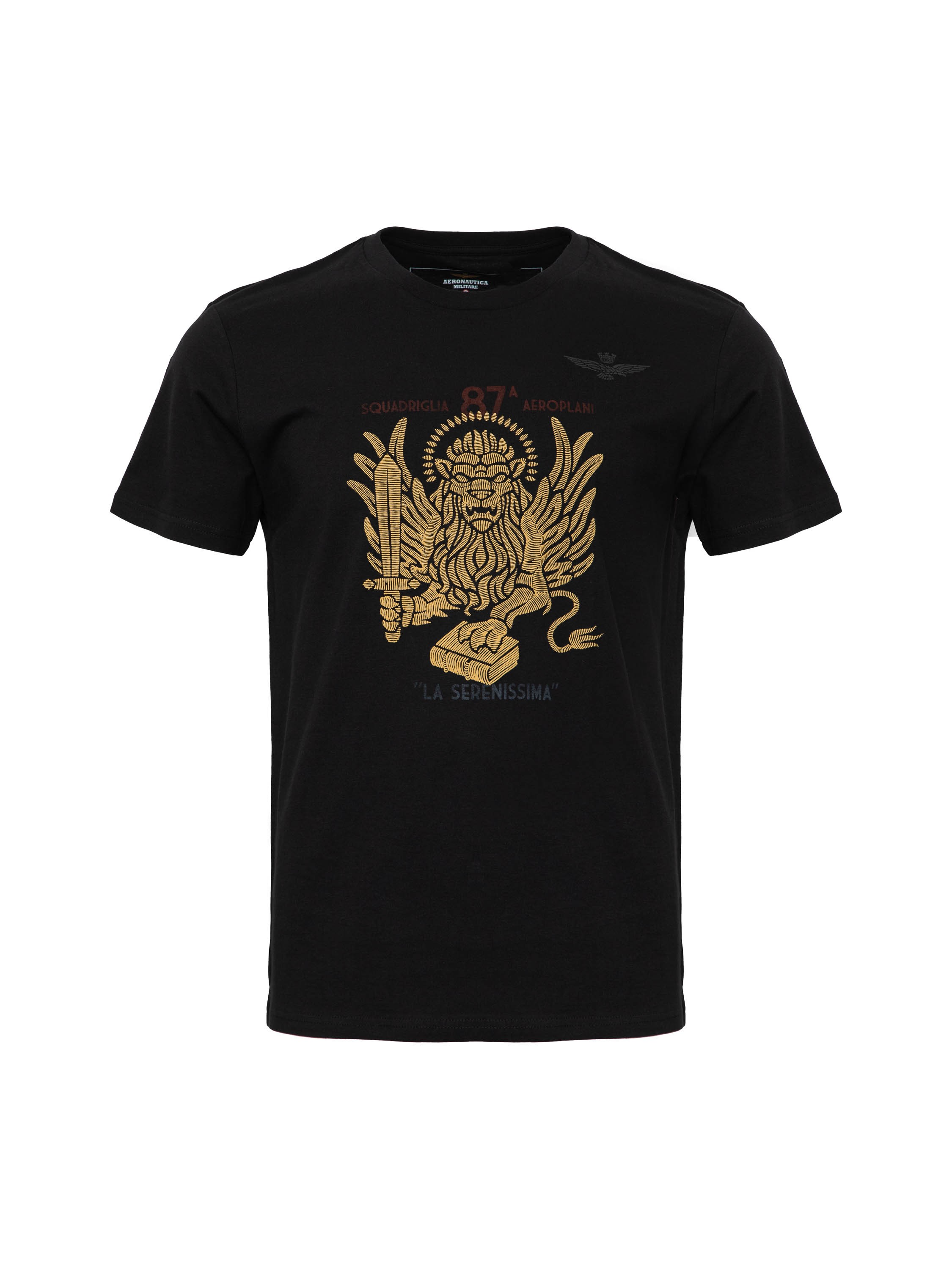 

Футболка мужская Aeronautica Militare TS2126J607 черная 50 RU, TS2126J607
