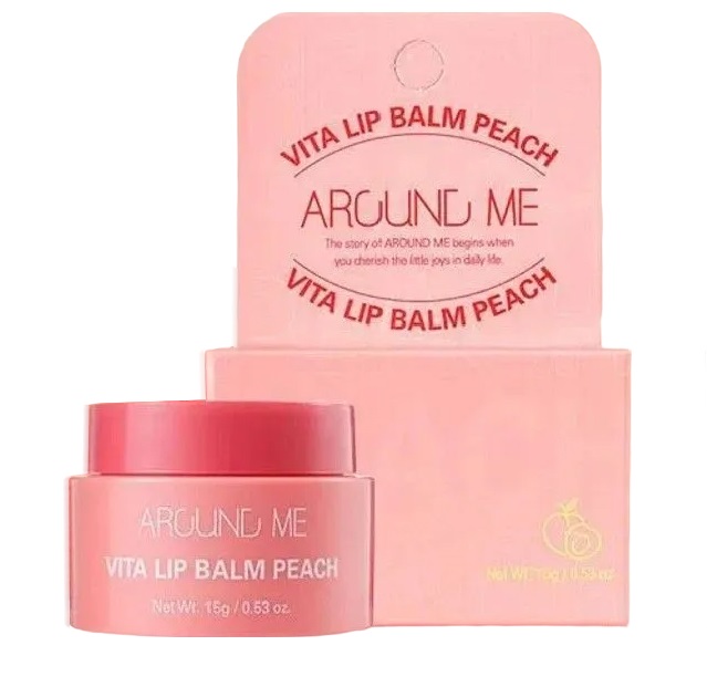 Бальзам для губ с экстрактом персика Welcos Around Me Vita Lip Balm Peach бальзам для губ welcos around me enriched lip essence grape 8 7 г