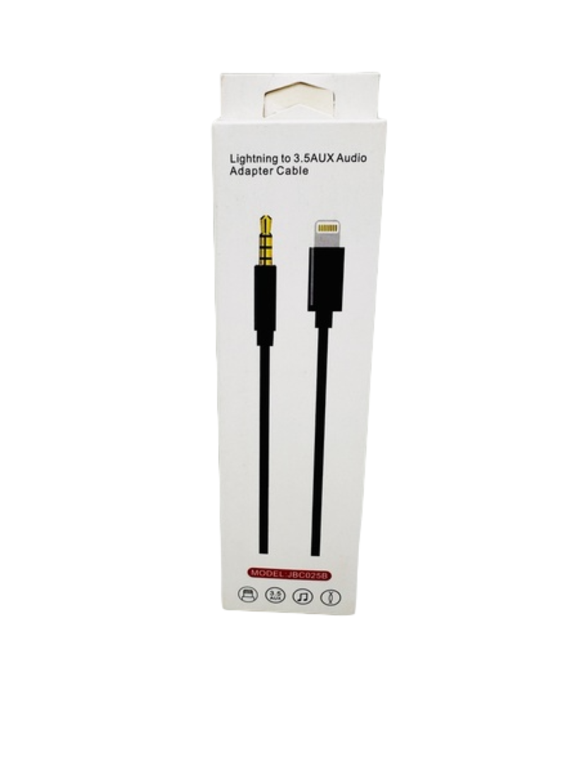 

Кабель Lightning-mini-Jack 3.5mm NoBrand AUX JBC025B 1м серебристый, AUX JBC025B