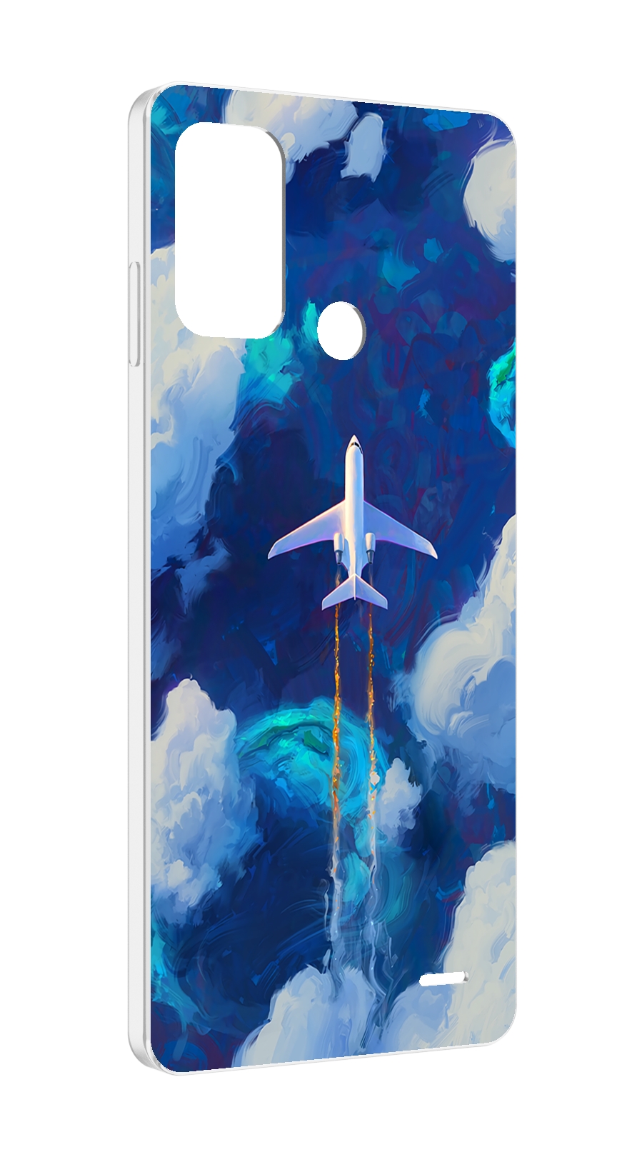 

Чехол MyPads самолет-в-небе-рисунок для ZTE Blade A52, Прозрачный, Tocco