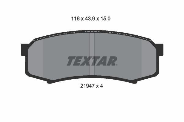 

Колодки тормозные задние TOYOTA Land Cruiser J7 2,4/2,4TDI/3,0TDI 11/84-12/96 ,J9 3 TEXTAR