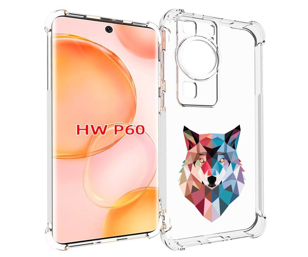 

Чехол MyPads Геометрический-волк для Huawei P60, Tocco