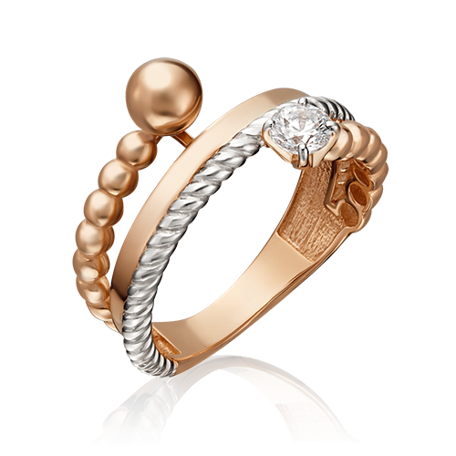

Кольцо из золота р. PLATINA jewelry 01-5345-00-501-1110-38, фианит, 01-5345-00-501-1110-38