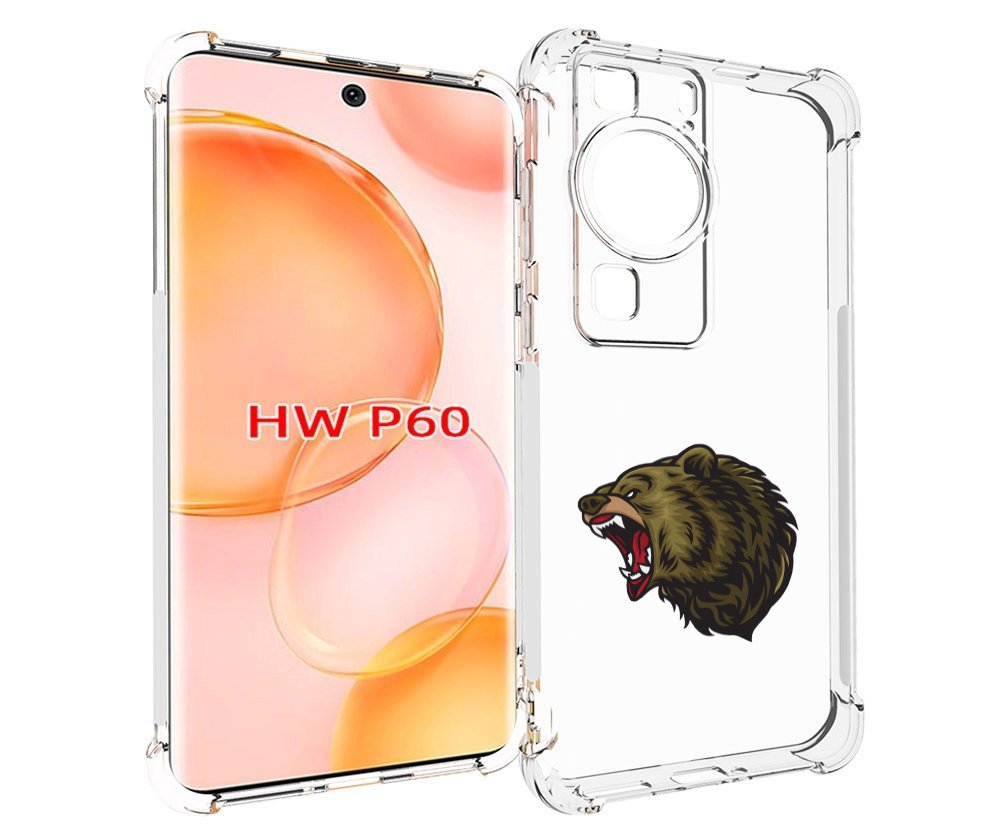 

Чехол MyPads Голова-медведь для Huawei P60, Tocco