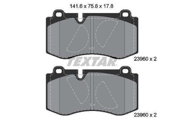 TEXTAR Колодки тормозные передние с противошумной пластиной Q+ MERCEDES W221 S 2.0-5.0/CDI