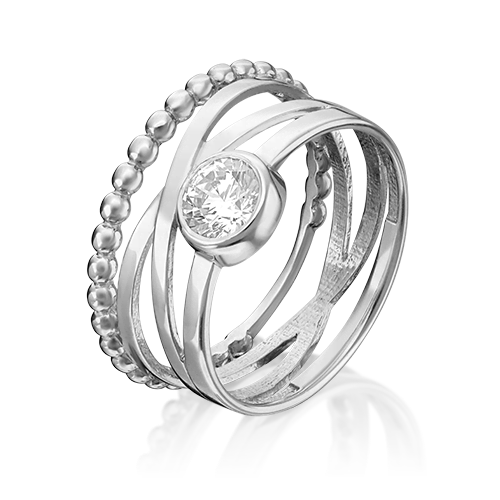 

Кольцо PLATINA jewelry из серебра 925 пробы с фианитом (недрагоценные вставки), 01-5353-00-401-0200-69