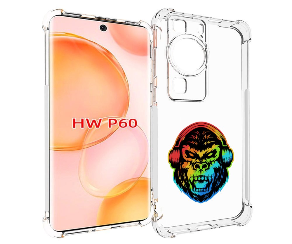 

Чехол MyPads Горилла-в-наушниках для Huawei P60, Tocco