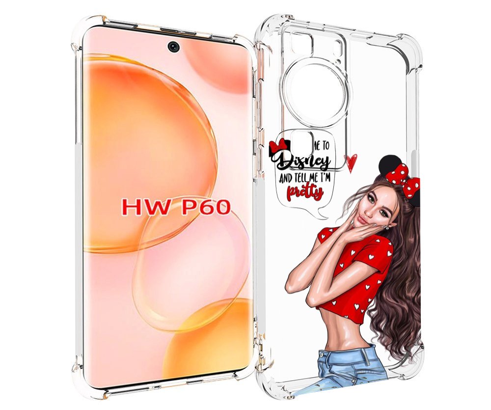 

Чехол MyPads Девушка-Мини женский для Huawei P60, Tocco